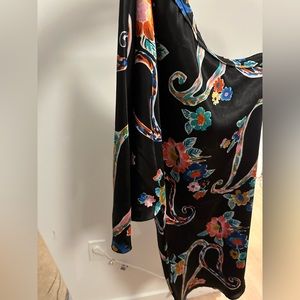 Mango floral one sleeve dress, size small